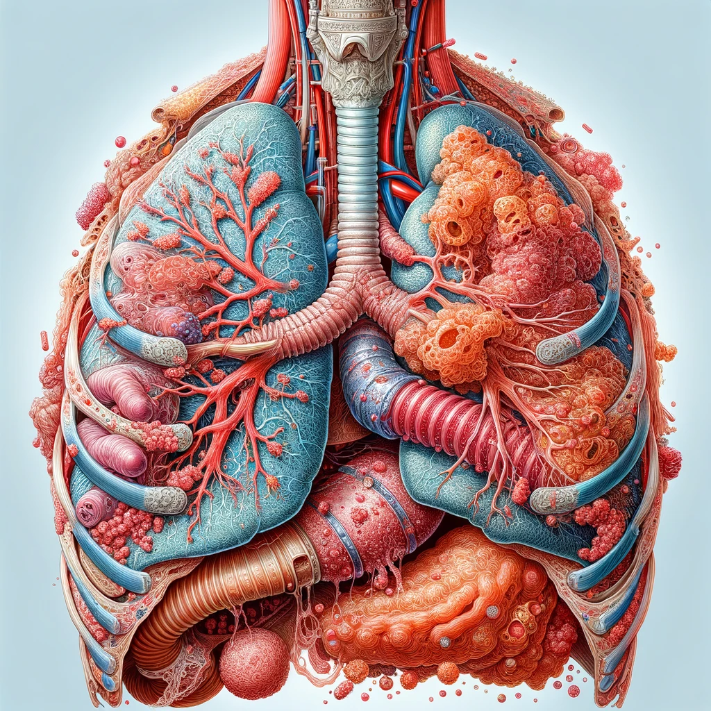 An abstract illustration of respiratory tract infections caused by susceptible strains of Gram-negative bacteria