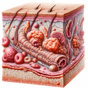 An abstract illustration of Pyoderma