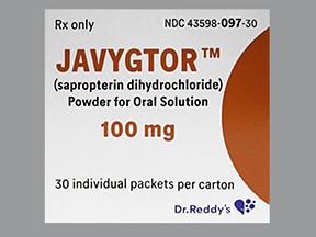 Javygtor 100 Mg Oral Powder Packet Phenylketonuria Tx - Cofactors Of Phenylalanine Hydroxylase