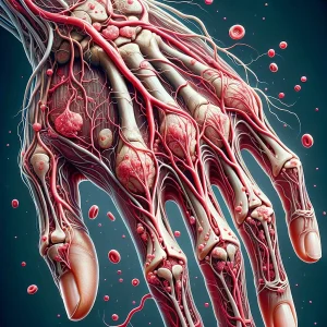 An abstract illustration of Raynaud's Disease