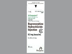 Buprenorphine Hcl 0.3 Mg/Ml Injection Syringe Opioid Analgesics- IR (With All Antitussive Opiates)