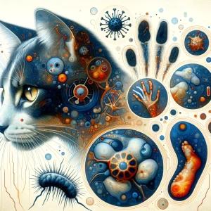 An abstract illustration representing the theme of Cat Scratch Disease