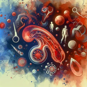 An abstract illustration representing the theme of Epididymitis