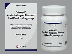 Viread 40 Mg/Scoop (40 Mg/Gram) Oral Powder