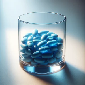 Suhagra tablets in a glass