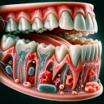 An abstract illustration of Bacterial Gingivitis