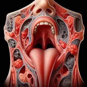 An abstract illustration of Bacterial Pharyngitis