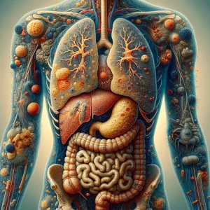 An abstract illustration of Nocardiosis
