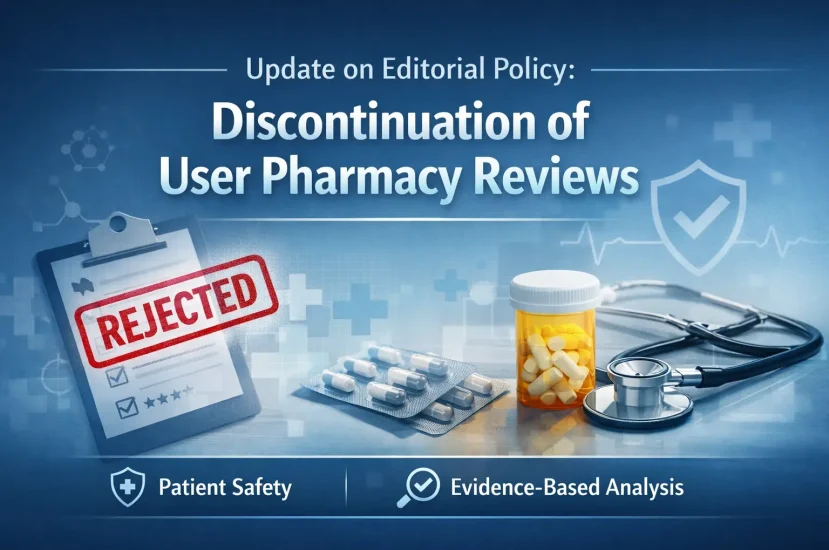 Update on Editorial Policy: Discontinuation of User Pharmacy Reviews